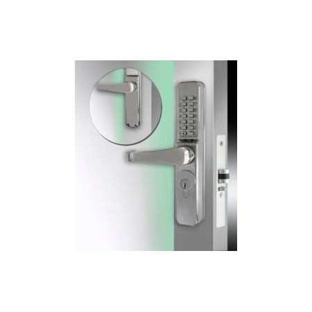 Codelocks Codelocks Mech Narrow Stile Latch Lockset, Key Cyl Locks, Code Free/Passage, Stainless Steel CL465